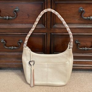 Brighton Barbados zip top hobo Pearl (cream color)